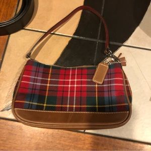 Coach plaid small hand bag